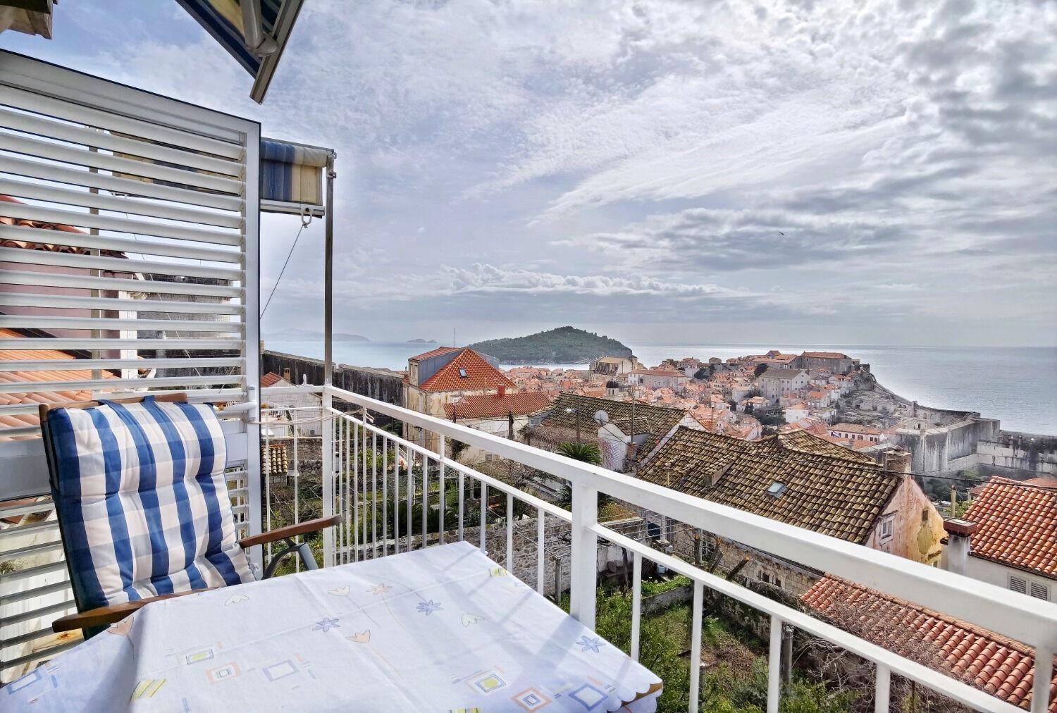 Apartment Anja - panoramic view Dubrovnik Bagian luar foto